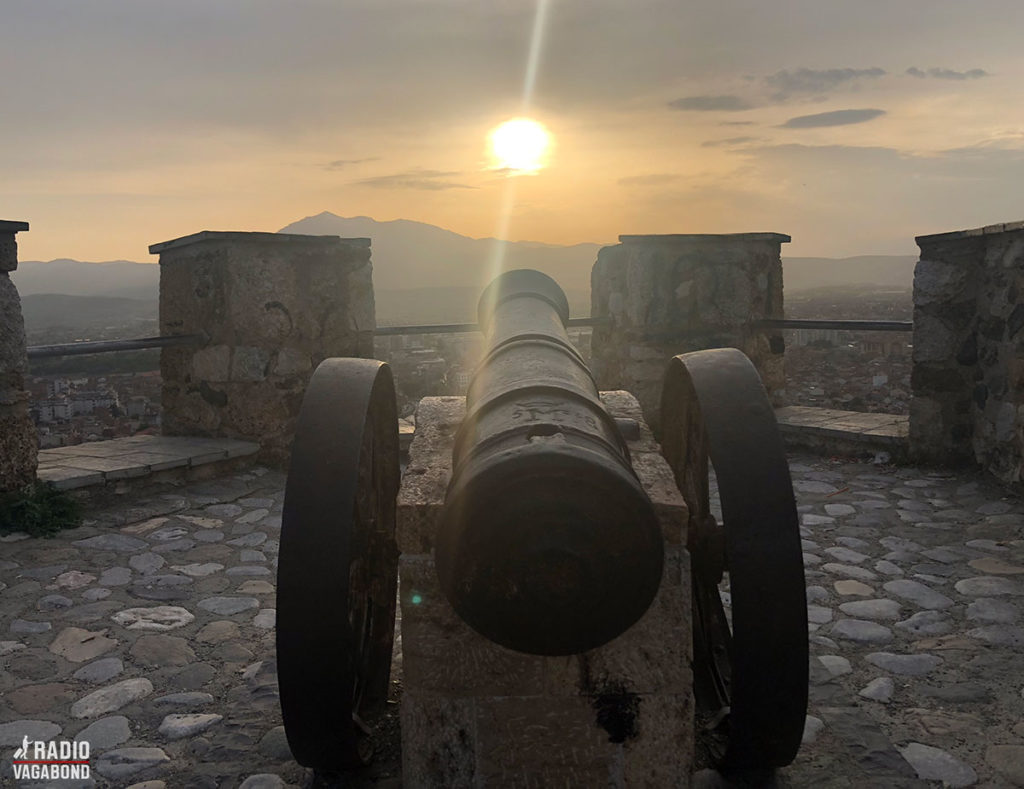 Sun setting over Prizren.