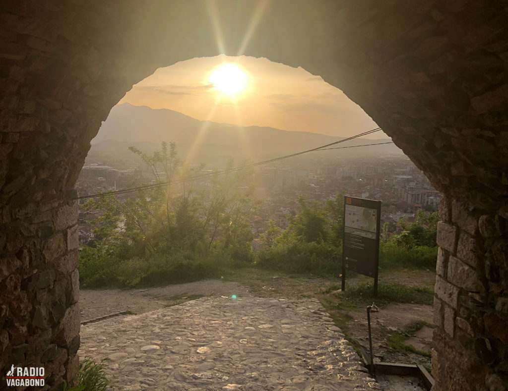 Sun setting over Prizren.