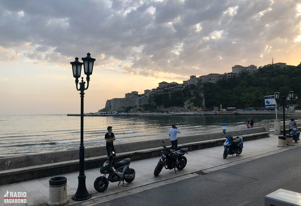 Ulcinj Castle and old town were built on a small peninsula (in the backgrund)