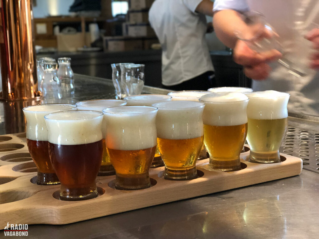 We got to taste five of their local craft beers.