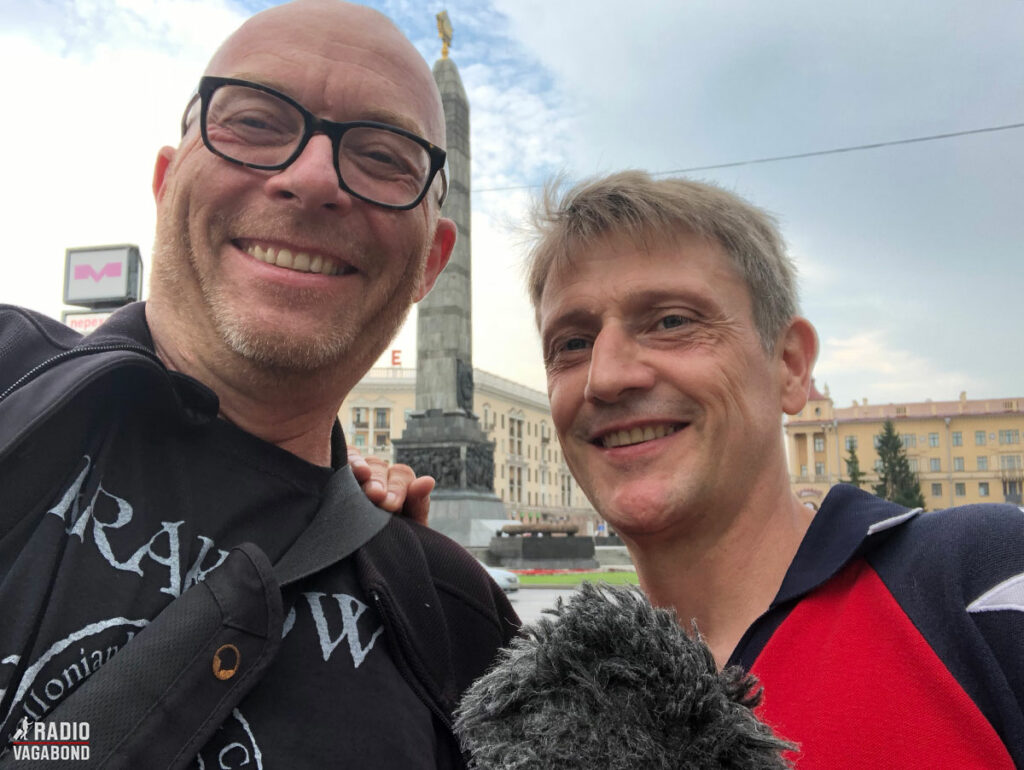 Dane, Carsten Skov and me on the Victory Square.