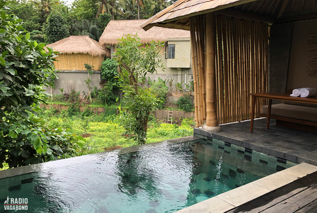 My private pool with a view of the fields and the Signature Suite