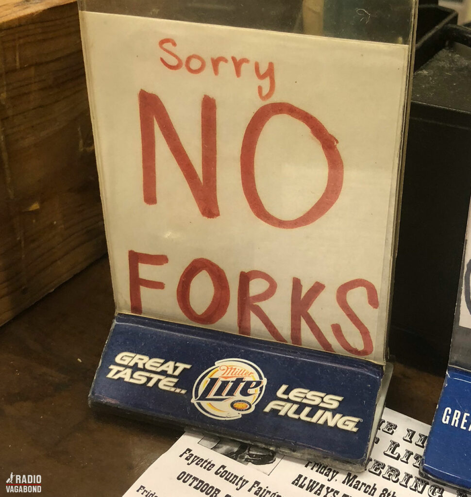 You don't get a fork here.