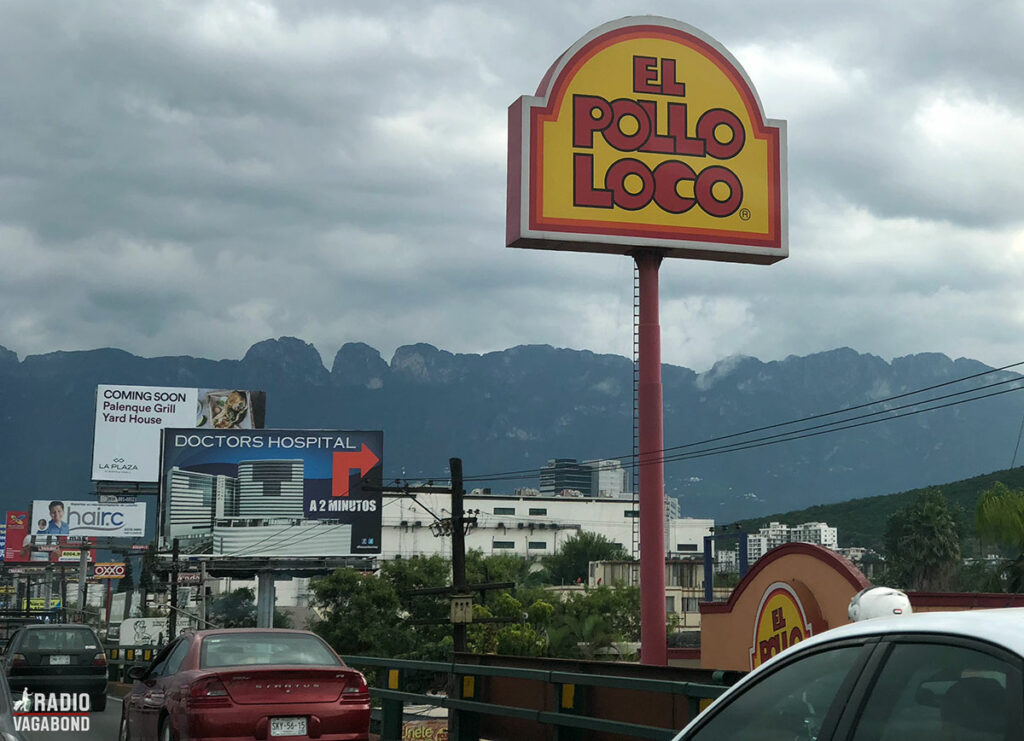I try to speak Spanish with my Uber driver from the bus terminal. El Pollo Loco means The Crazy Chicken