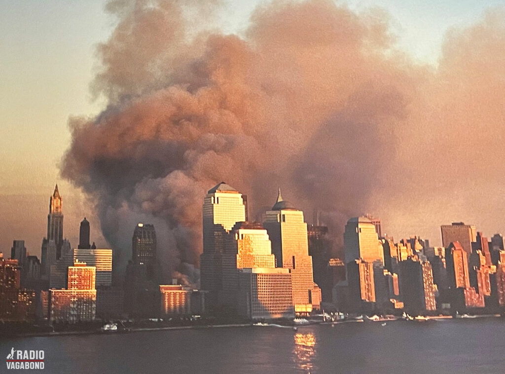 Manhattan skyline during the attack.