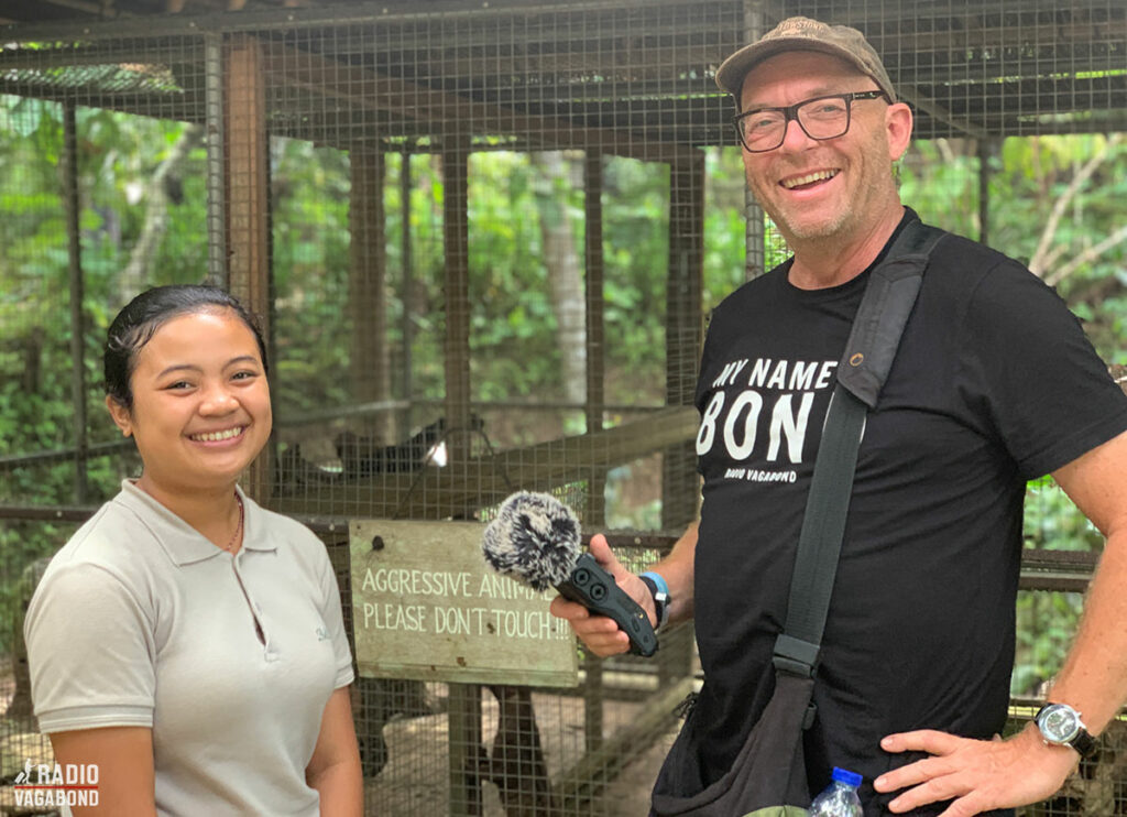 At the plantation, Monica tells us more about how the Luwak Coffee is made.