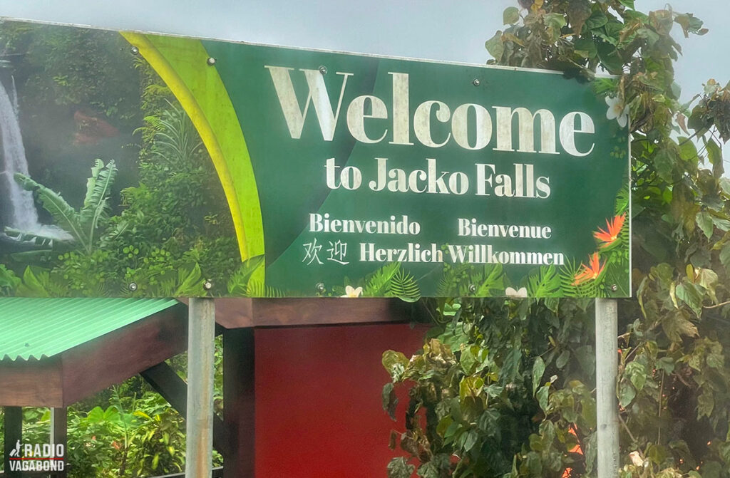 Jaco Falls is in the middle of the island next to "the roundabout"