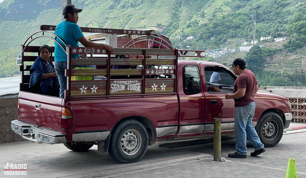 Pickup-truck-taxi is normal around here.