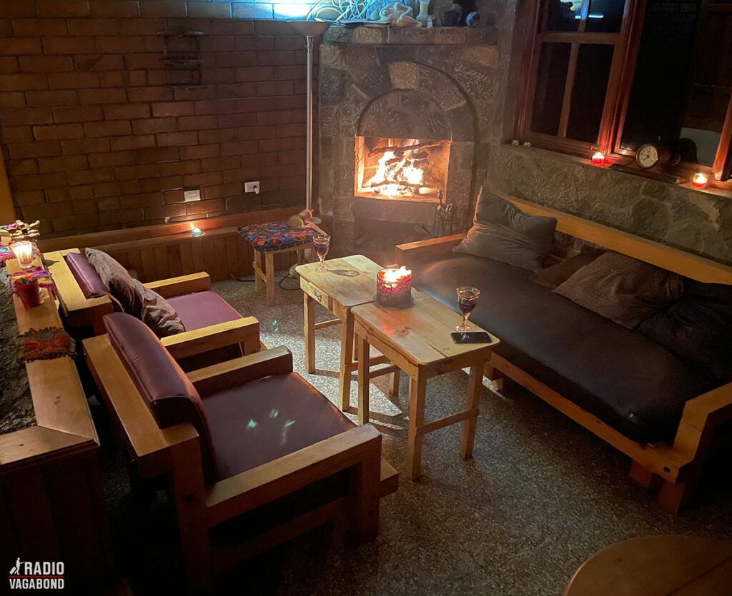 Ready for "hygge" in the sunken living room in Casa Catzij.