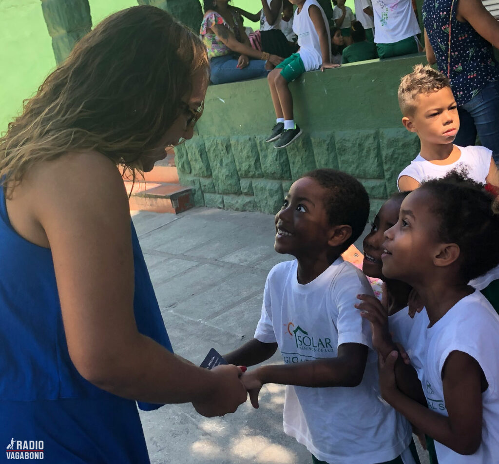 We walked around the school and met some of the students.