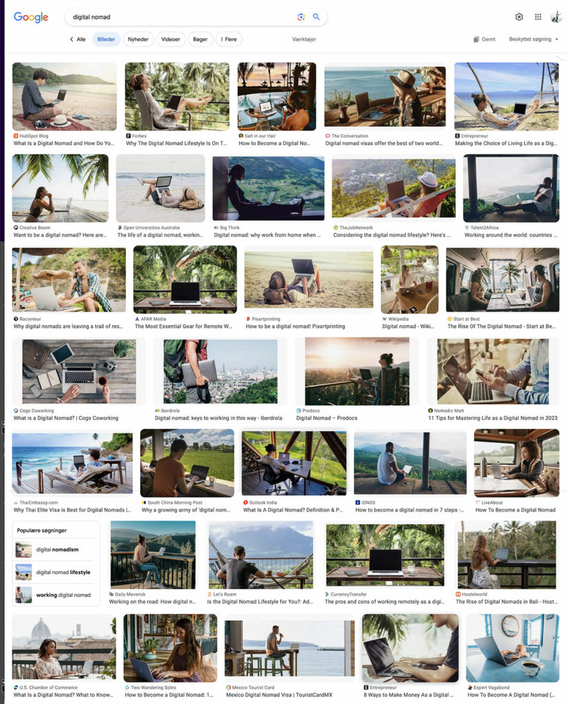 If you google "Digital Nomad" and go to the picture section you will see this: