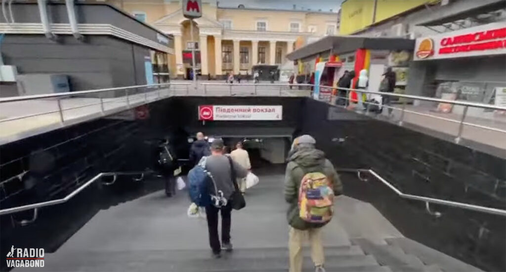 We managed to get underground at the train station safe and sound.