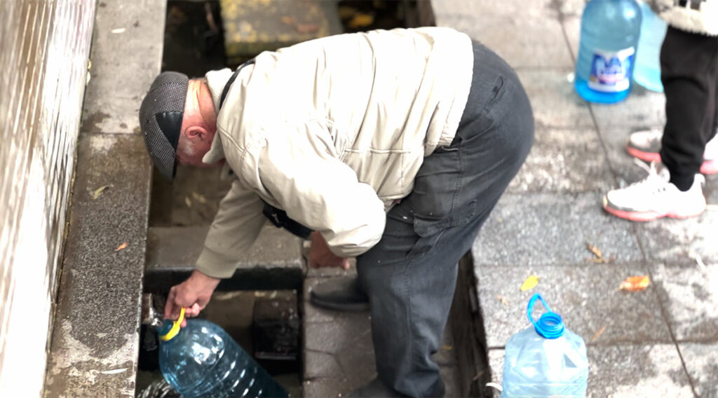Getting water in Kharkiv